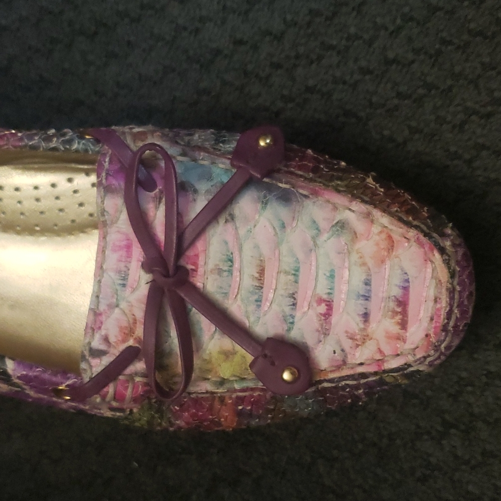 New Marc Joseph New York Leather Snakeskin embossed Size 7 shoes